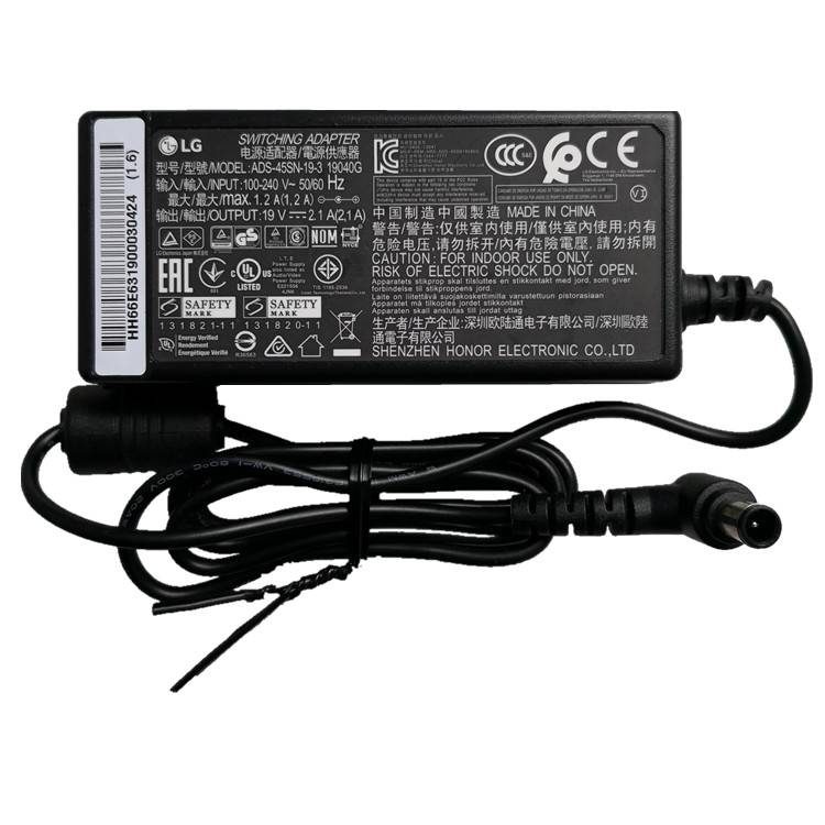 19V 2.1A 40W LG 22MP55HQ Adaptador Cargador 19V 2.1A 40W LG 22MP55HQ Adaptador Cargador