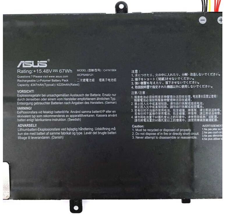 Original 67Wh 4347mAh Asus Deluxe 14S Batería