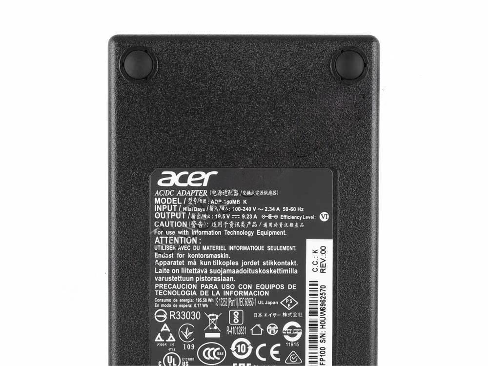 Original 180W Acer AK.180AP.020 Adaptador Cargador + Cable