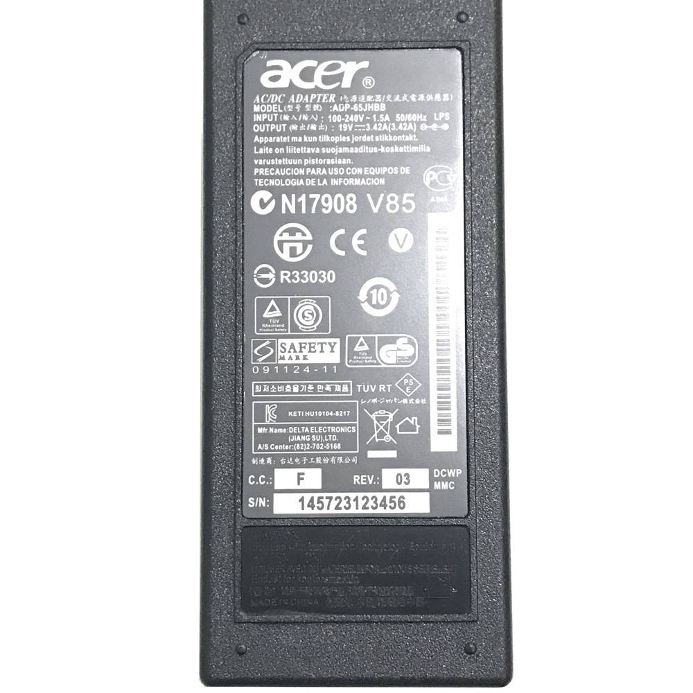 Original 65W AC Adaptador Acer 4552-5078 4552-3517 4552-P341G32