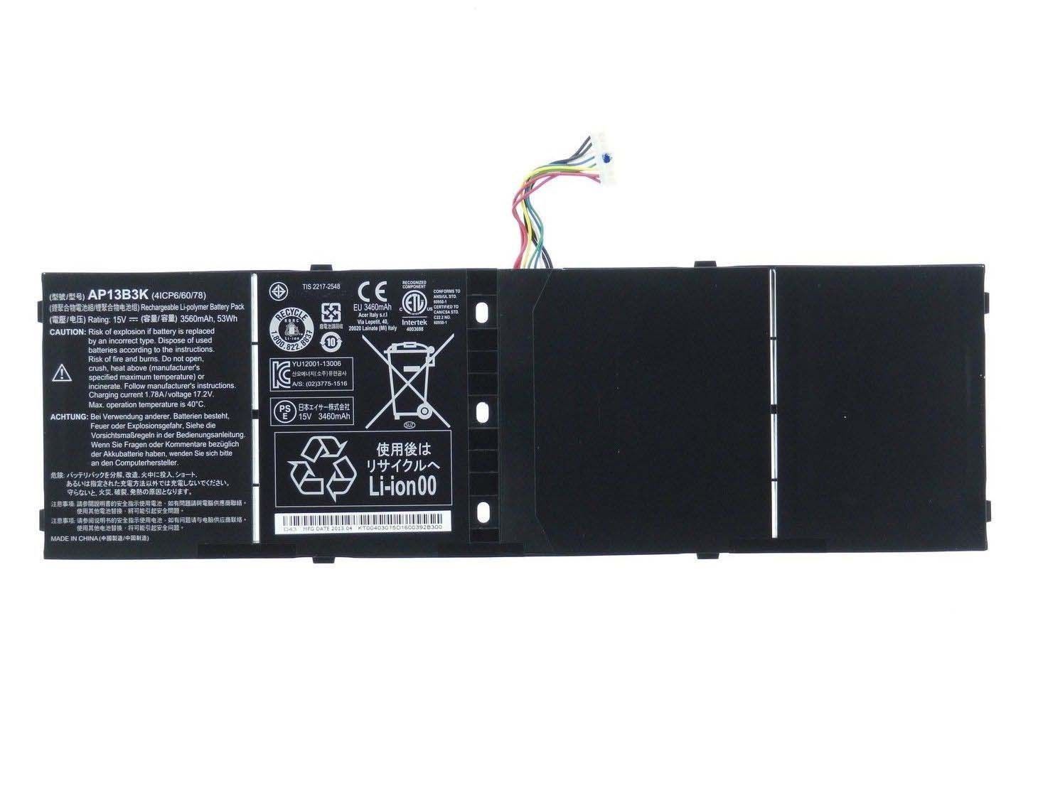 Original Batería Acer Aspire E1-572-6485 3560mAh 53Wh Original Batería Acer Aspire E1-572-6485 3560mAh 53Wh