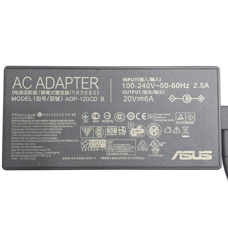 Original 120W 6A Asus ADP-120CD B(4.5mm*3.0mm) AC Adaptador Cargador