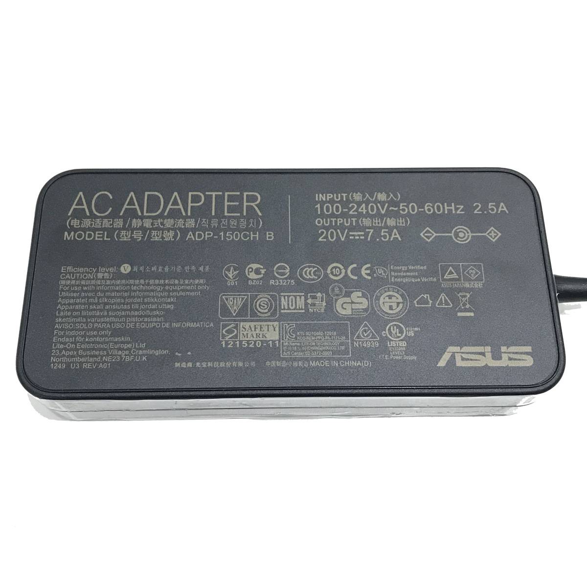 Original 150W 7.5A Asus A18-150P1A AC Adaptador Cargador