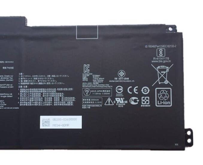 Original 3640mAh 42Wh Asus 0B200-03680200Batería