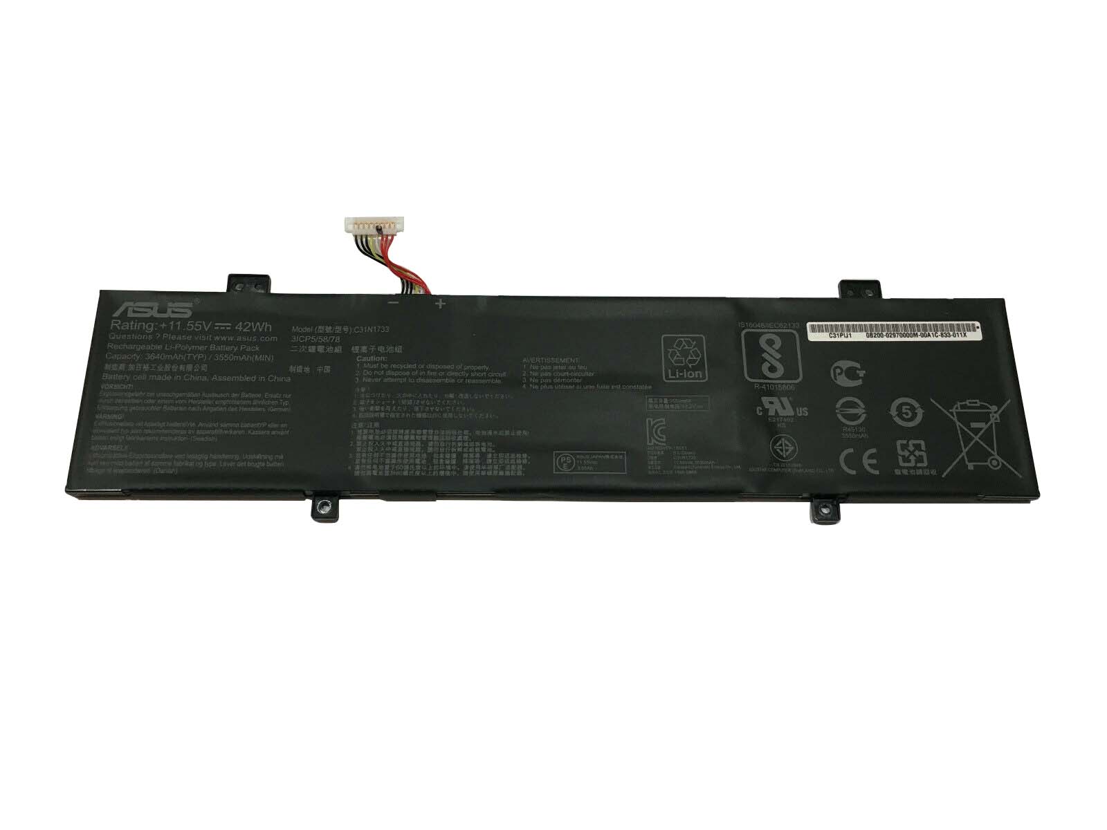 Original 3640mAh 42Wh Asus 0B200-02970000 Batería