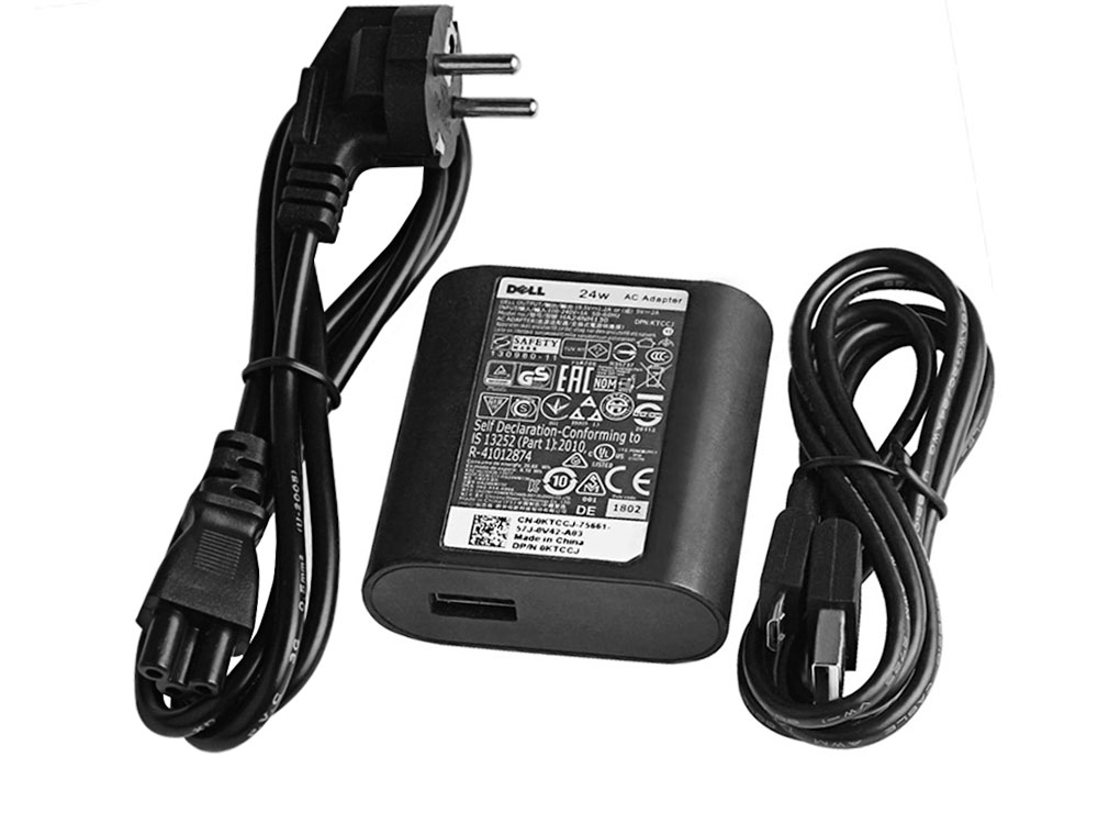 Original 24W Micro USB Dell 077GR6 77GR6 0JH28M 0KTCCJ Adaptador Cargador + Cable Original 24W Micro USB Dell 077GR6 77GR6 0JH28M 0KTCCJ Adaptador Cargador + Cable