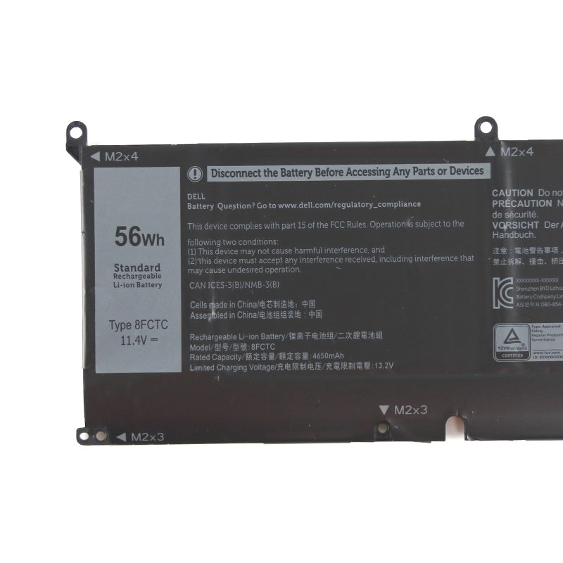 Original 4650mAh 56Wh Dell 3ICP7/73/64 Batería