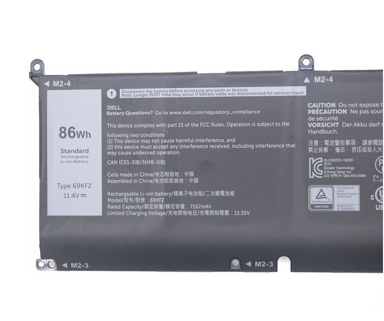 Original 7167mAh 86Wh Dell 70N2F 070N2F Batería