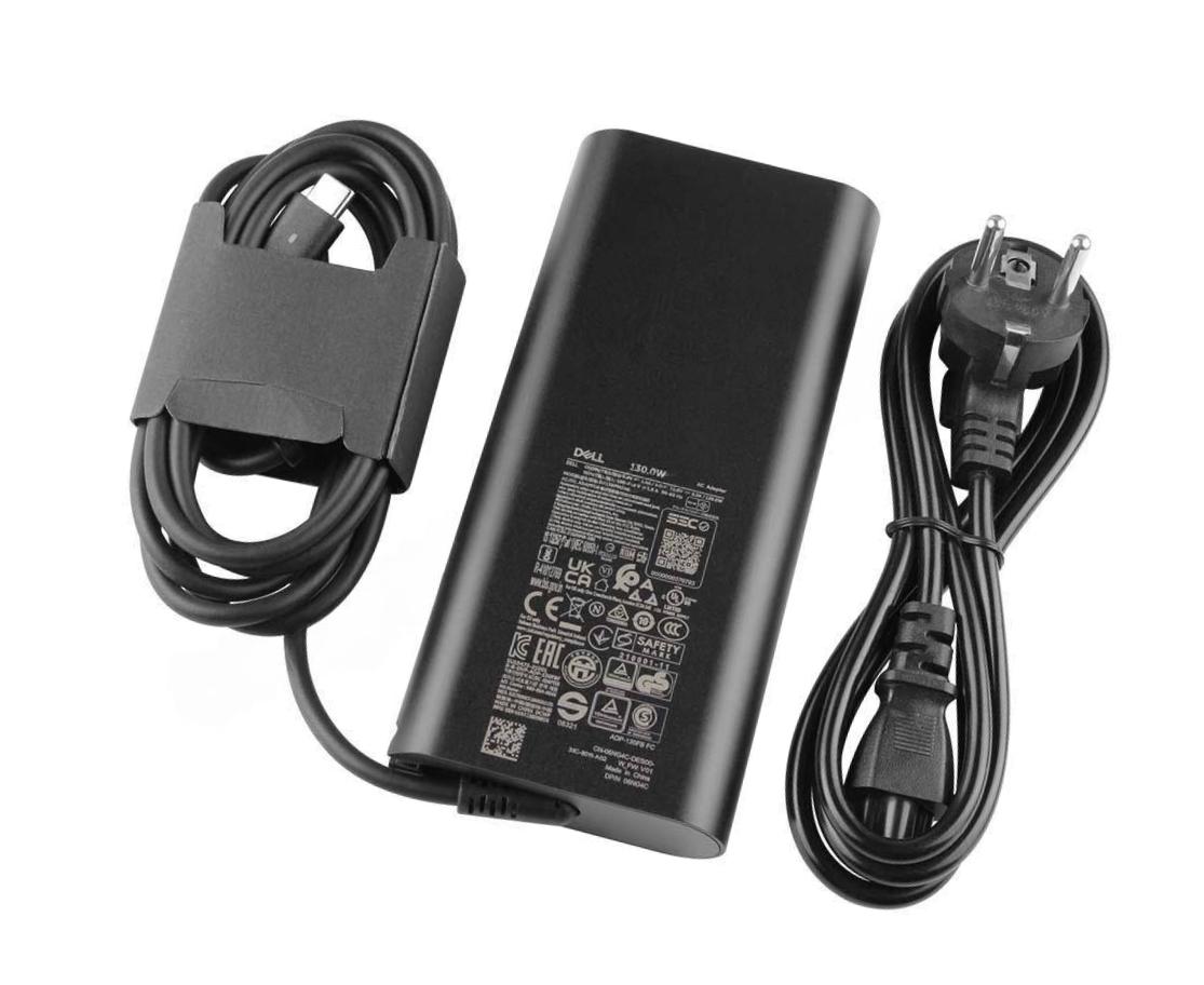 Original 130W USB-C Dell 06NG4C GaN AC Adaptador + Cable Original 130W USB-C Dell 06NG4C GaN AC Adaptador + Cable