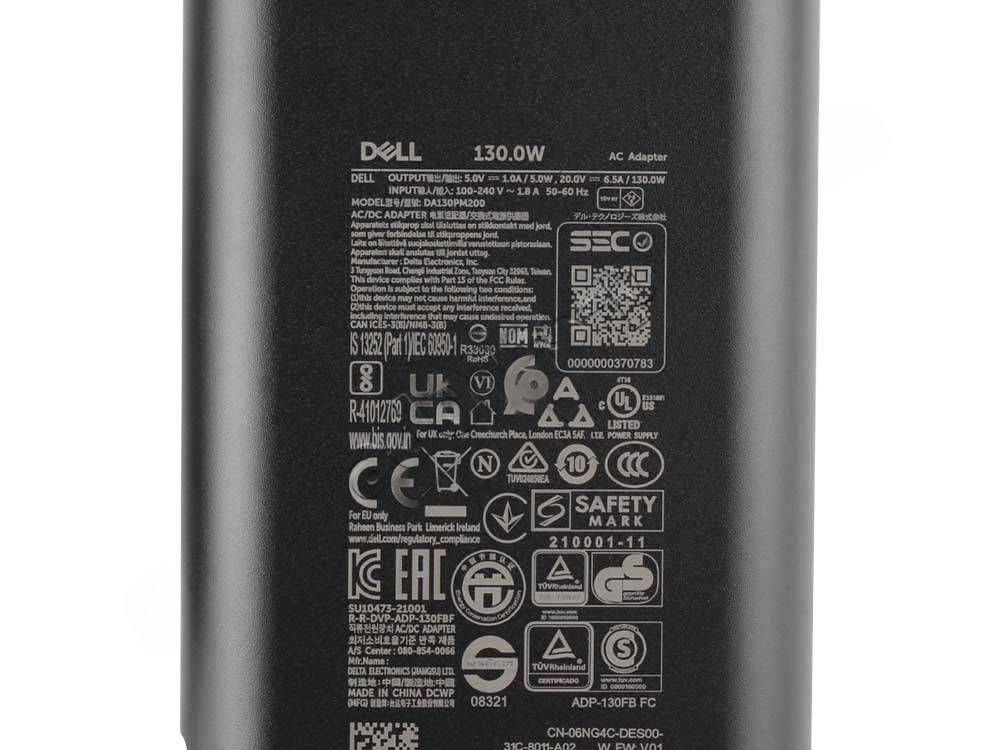 Original 130W USB-C Dell Alienware x14 GaN AC Adaptador + Cable