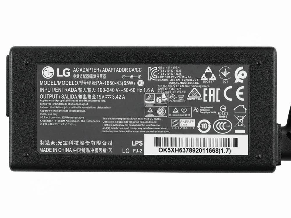 Original 19V 3.42A 65W LG 13Z950-M Adaptador Cargador + Cable