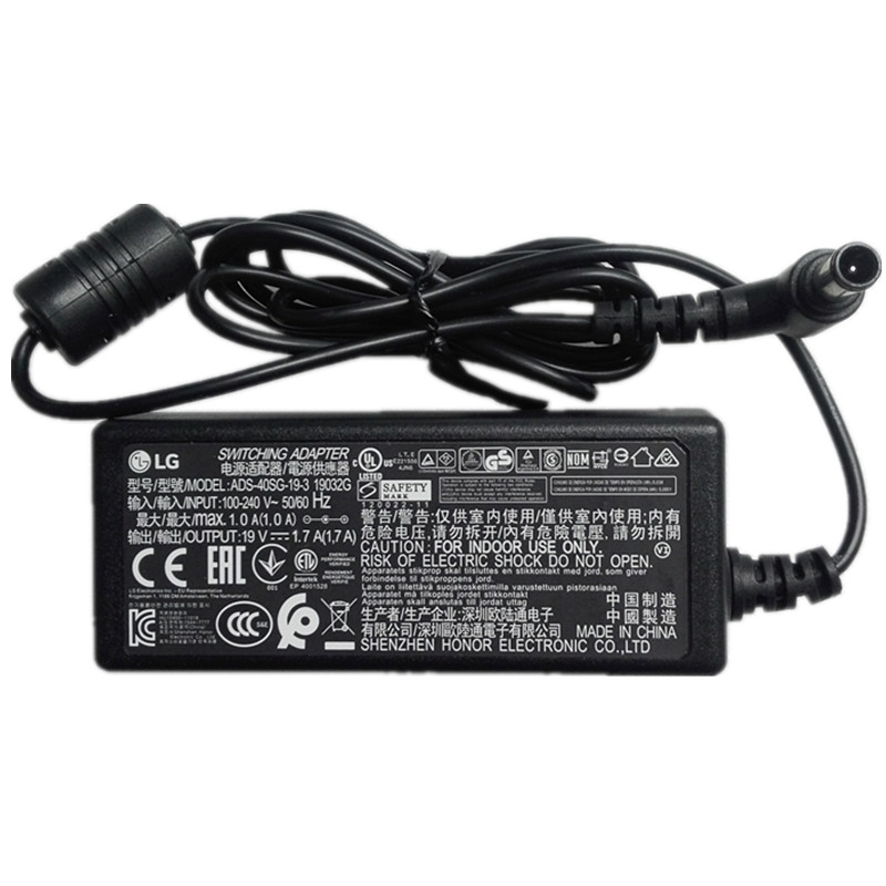 19V 1.7A LG ADS-40SG-19-3 Adaptador Cargador 19V 1.7A LG ADS-40SG-19-3 Adaptador Cargador
