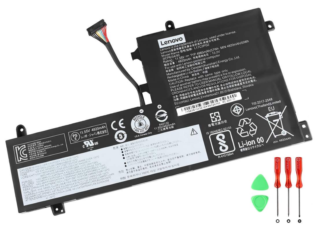 Original 4955mAh 57Wh Lenovo 5B10Q88560 Batería Cable Largo Original 4955mAh 57Wh Lenovo 5B10Q88560 Batería Cable Largo
