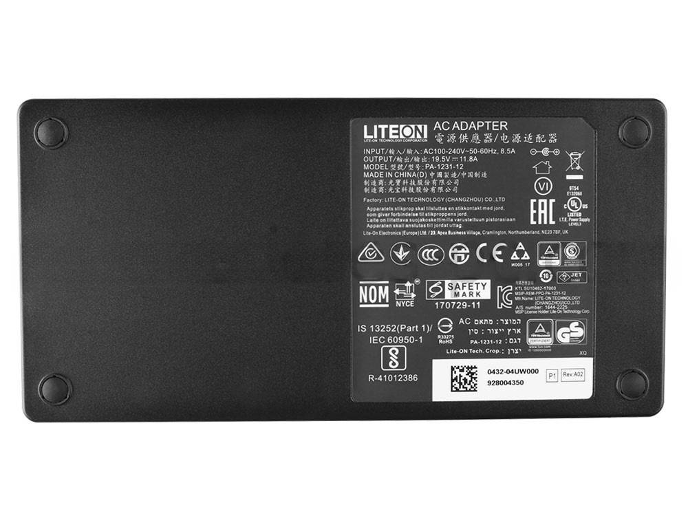 Original 230W Slim Acer Predator 15 G9-593 Adaptador Cargador + Cable
