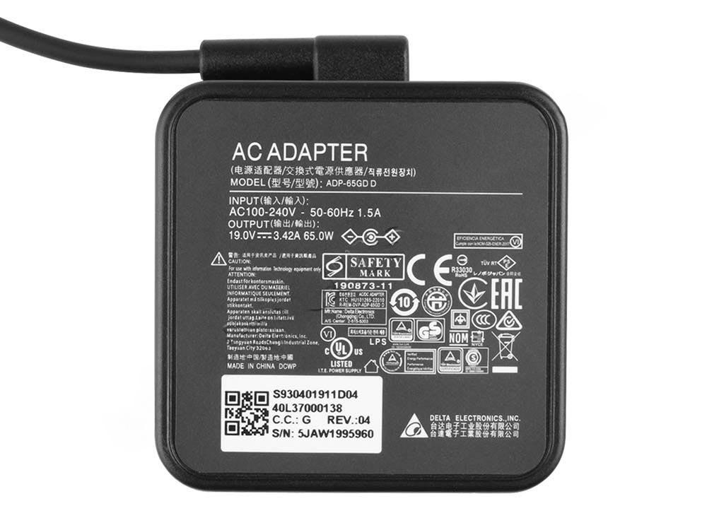 Original 19V 3.42A 65W MSI 957-14331P-101 AC Adaptador + Cable