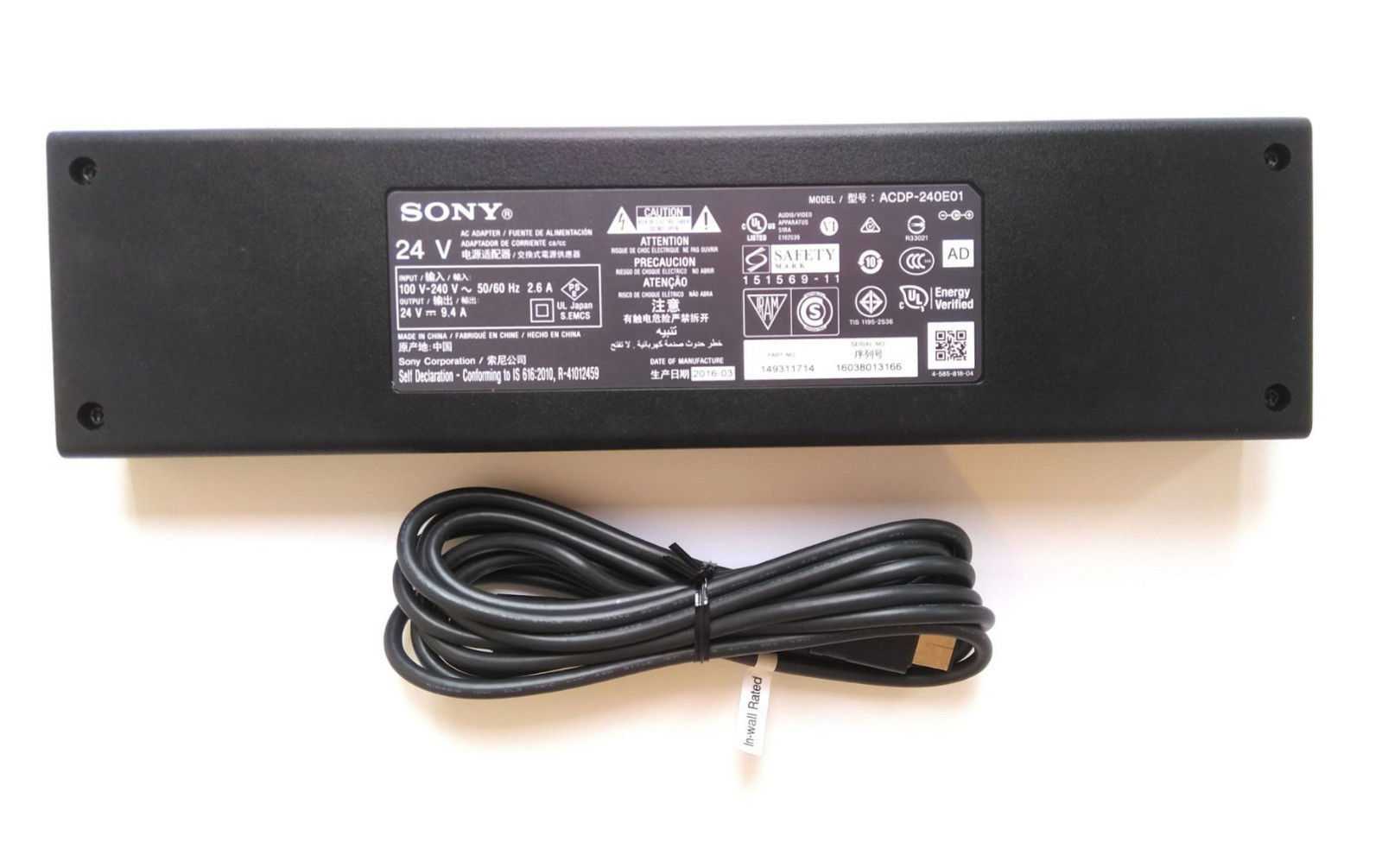 Original 240W Adaptador Cargador Sony 149311713 Original 240W Adaptador Cargador Sony 149311713